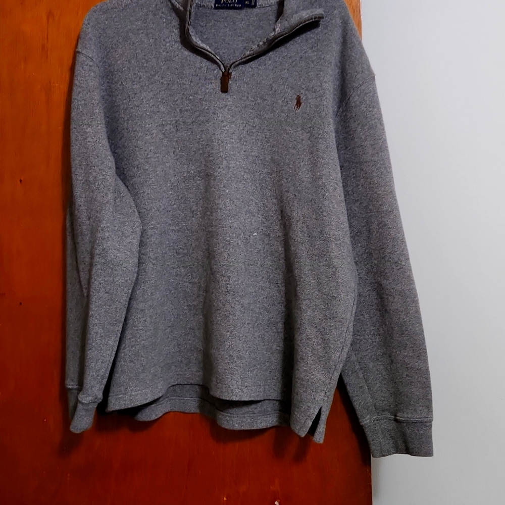 Ralph Lauren Polo Heather gray  long sleeve half zip pullover